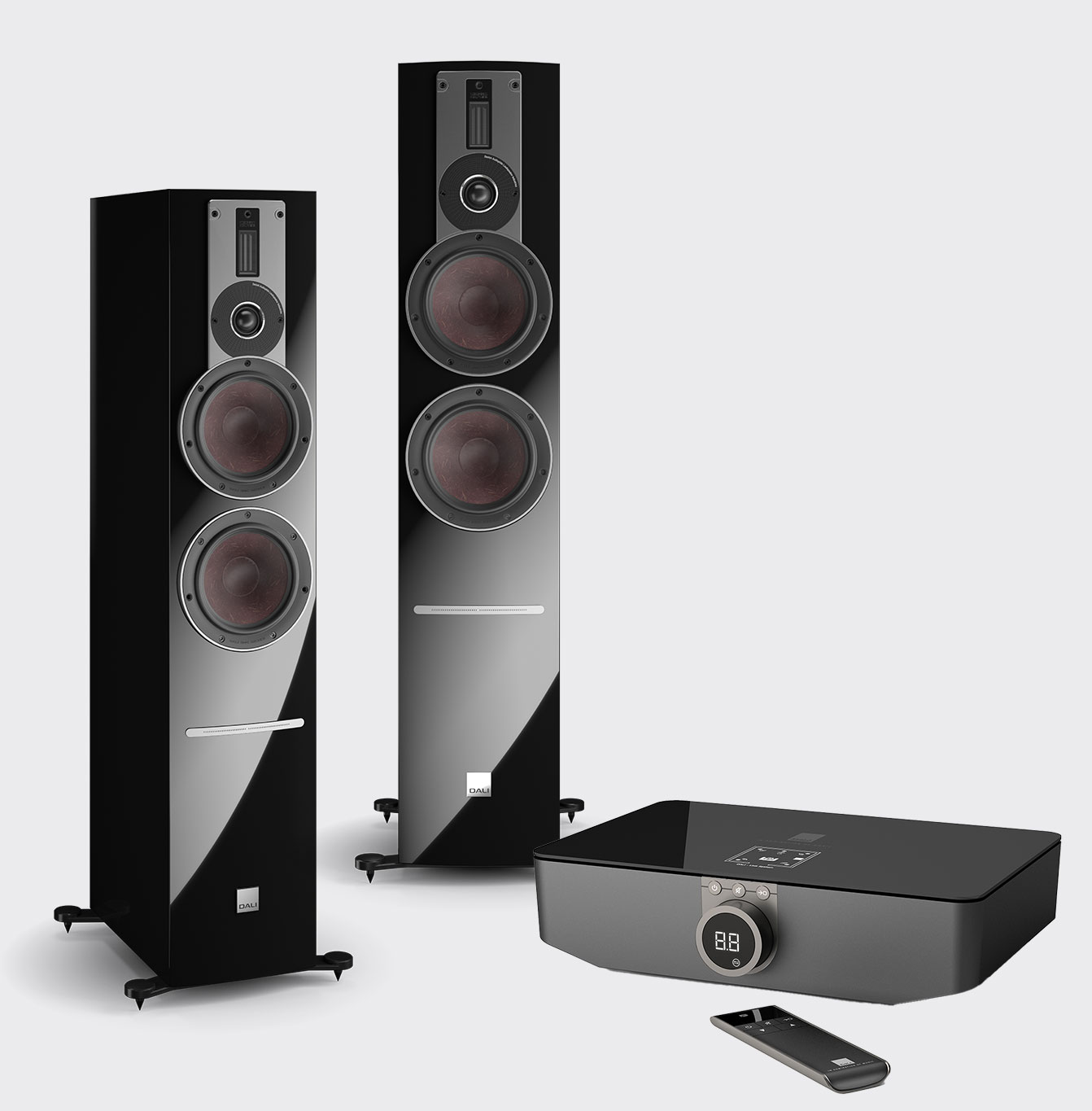 Dali Rubicon 6 C + Sound Hub Hoogglans zwart