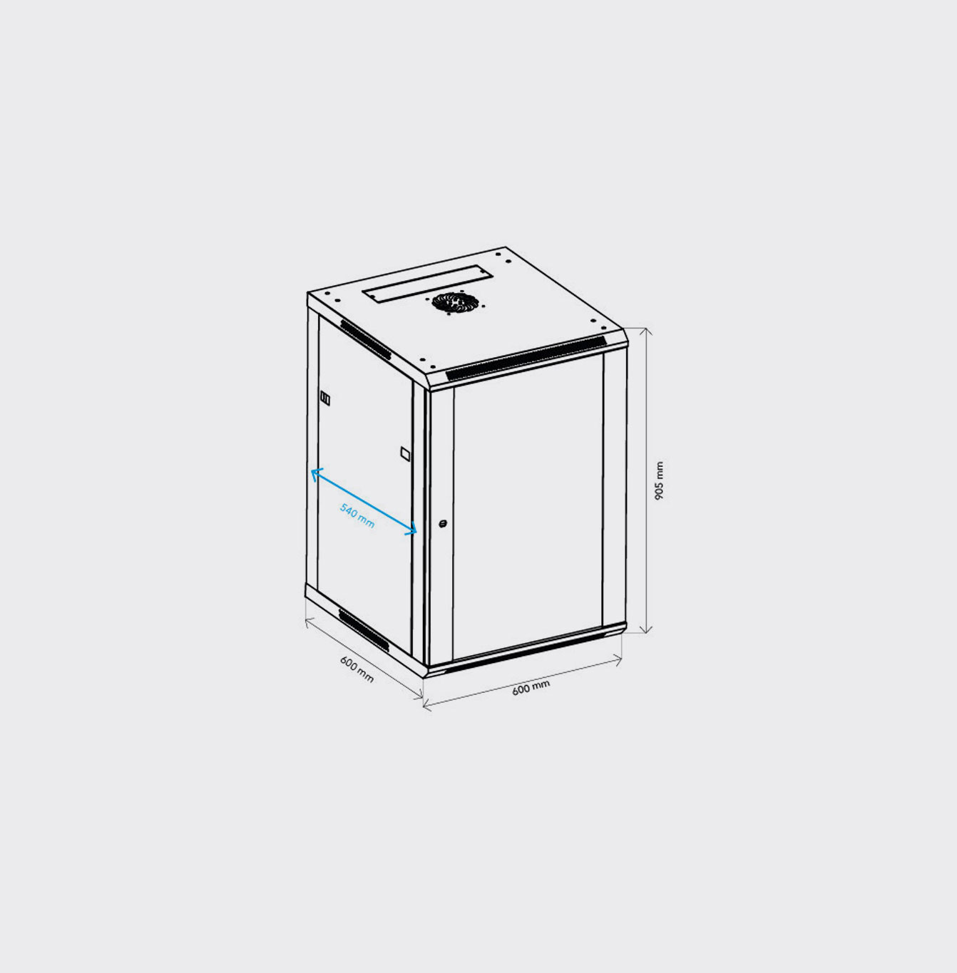 Norstone Pro Wall Rack 18U