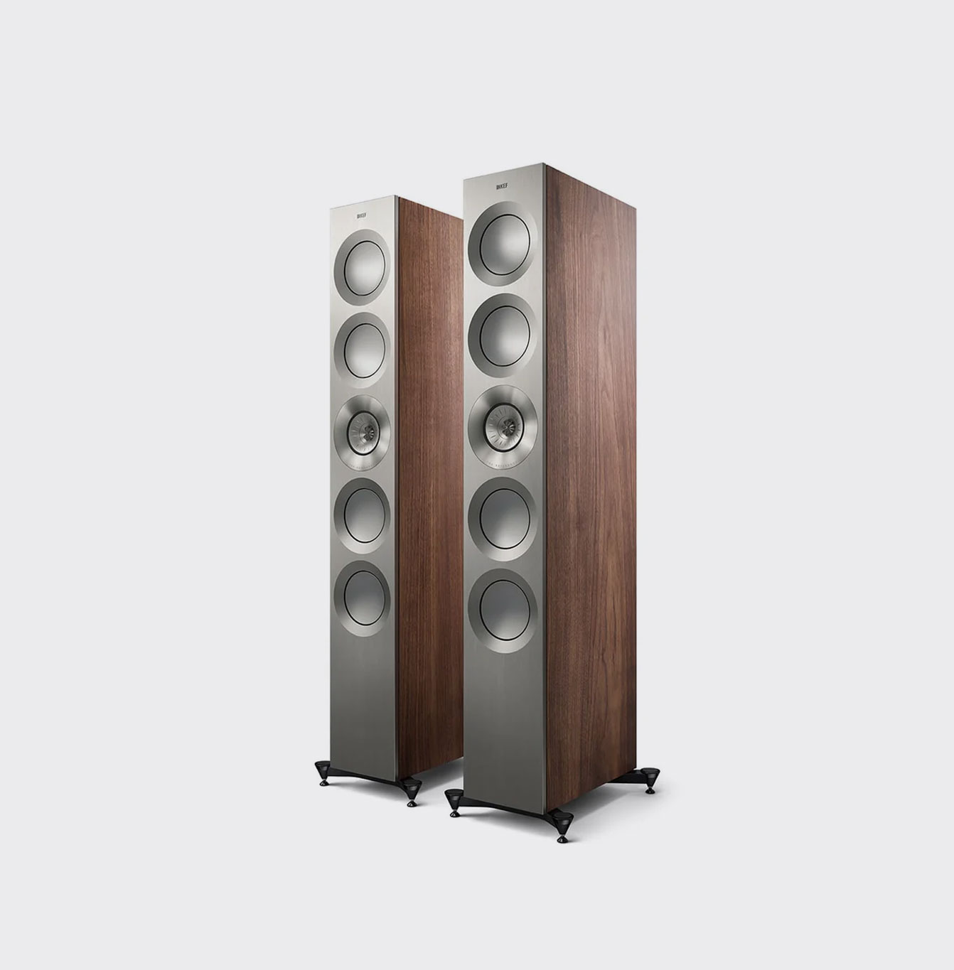 Kef Reference 5 Meta Satin Walnut Silver