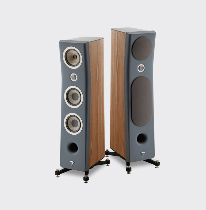 Focal Kanta N2 Walnoot kast / grijs mat front